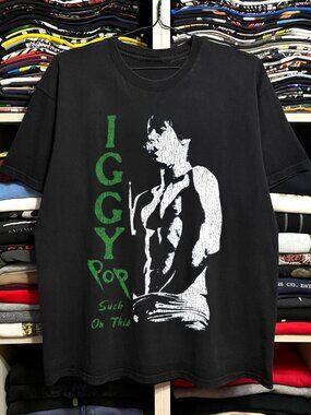 Iggy Pop Washed Black Tee